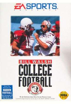 College Football Bill Walsh - Box - Joc Sega Mega Drive