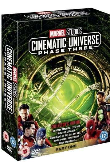 Cinematic Universe Phase Three Part One - Captain America + Doctor Strange + Guardians Of The Galaxy 2 + Spider-Man + Thor - Film DVD