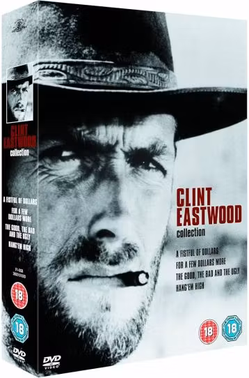 Clint Eastwood Collection - A Fistful Of Dollars (1964) + For A Few Dollars More (1965) + The Good The Bad And The Ugly (1966) + Hang â€™Em High (1968) - 4 Movies Boxset - Film DVD
