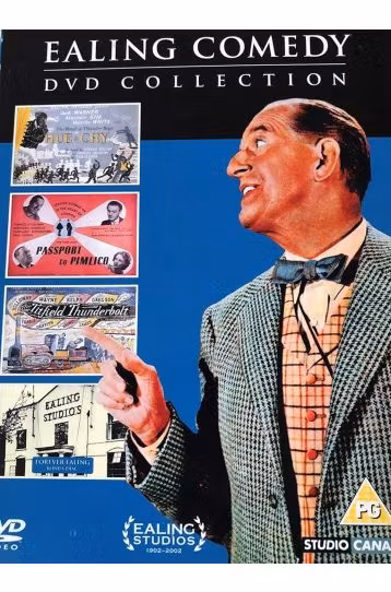 Hue And Cry (1947) + Passport To Pimlico (1949) + The Titfield Thunderbolt (1953) + The Lavender Hill Mob (1951) - Ealing Comedy DVD Collection - 4 Movies Boxset BLUE - Film DVD