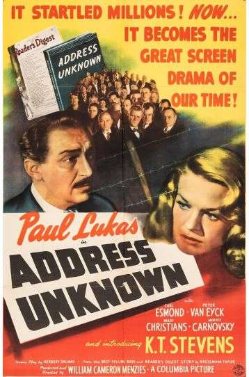 Address Unknown - Film DVD