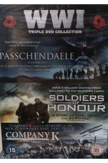 Passchendaele (2008) + Soldiers Of Honour (2017) + Company K (2004) - 3 Movie Boxset - Film DVD