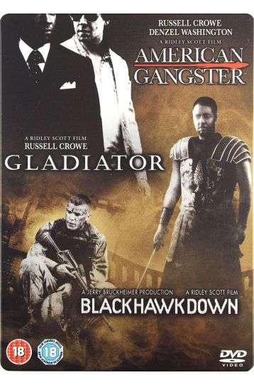 American Gangster + Gladiator + Black Hawk Down - Triple Pack - Steelbook - Film DVD