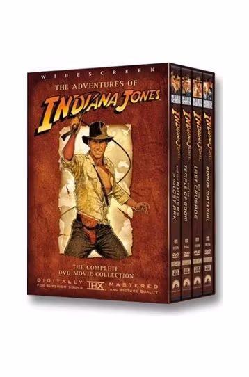 The Adventures Of Indiana Jones Complete Collection - Raiders Of The Lost Ark (1981) + Indiana Jones And The Temple Of Doom (1984) + Indiana Jones And The Last Crusade (1989) + Bonus Material DVD - 4 DVD Boxset - Film DVD