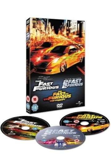The Fast And The Furious + 2 Fast 2 Furious + The Fast And The Furious - Tokyo Drift - 3 Movie DVD Boxset - Steelbook - Film DVD