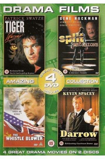 Tiger + Split Decisions + The Whistle Blower + Darrow - 4 Film Boxset - Film DVD
