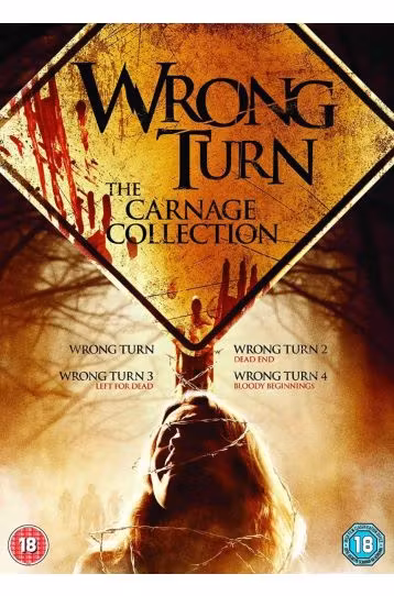 Wrong Turn Carnage Collection Quadrology Pack - Wrong Turn 1 + 2 + 3 + 4 Boxset - Film DVD
