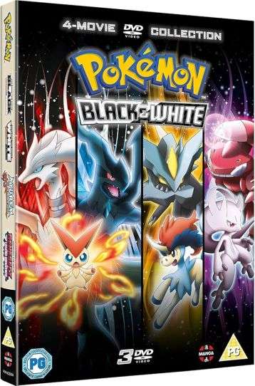 Pokemon Movie Collection: Black & White: Victini and Zekrom + Victini and Reshiram + Kyurem Vs. The Sword of Justice + Genesect and the Legend Awakened - 4 Movie - Film DVD