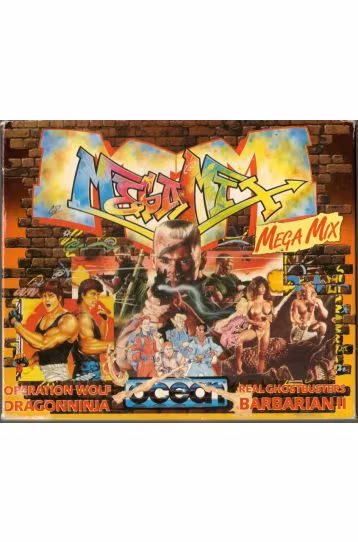 Mega Mix Operation Wolf + Dragon Ninja + The Real Ghostbusters + Barbarian 2 - 4 Tapes - Joc Commodore Amiga