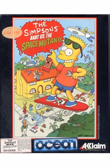 The Simpsons Bart Vs The Space Mutants - Box - Joc Commodore 64/128