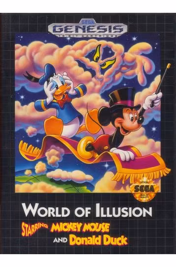 World Of Illusion Starring Mickey Mouse And Donald Duck - Box - Joc Sega Mega Drive
