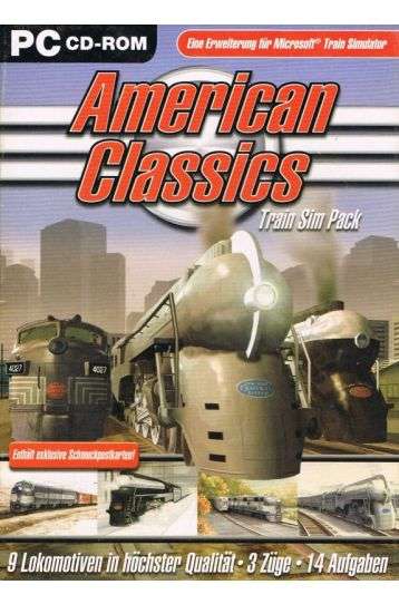 American Classics - Train Sim Pack - Microsoft Train Simulator Expansion Pack - Big Box - Deutsch Version - Joc PC