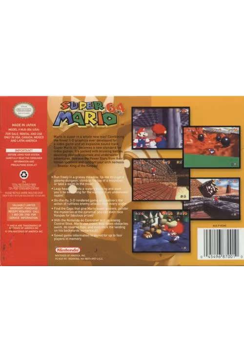 Super Mario 64, Joc Nintendo N64 Platforma 3D Clasic | Retro